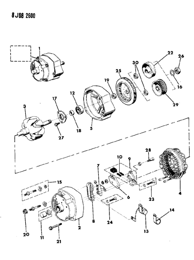 1987 Jeep Grand Wagoneer Alternator Diagram