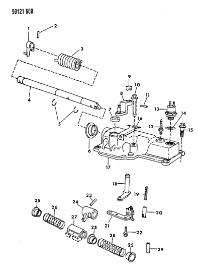 1990 Chrysler LeBaron Controls, Internal Diagram