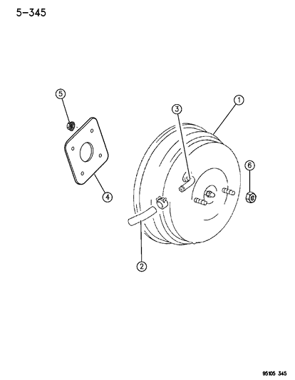 1995 Dodge Stratus Booster, Power Brake Diagram