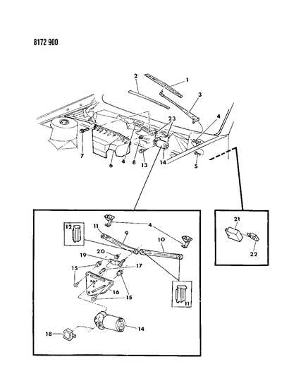 1988 Dodge Daytona Windshield Wiper System Diagram