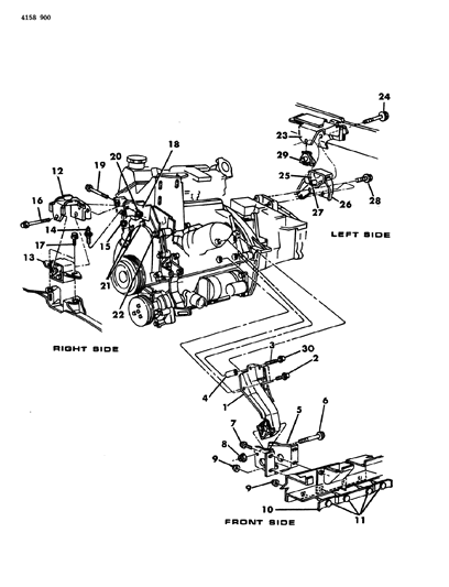 1984 Dodge Rampage Engine Mooting Diagram
