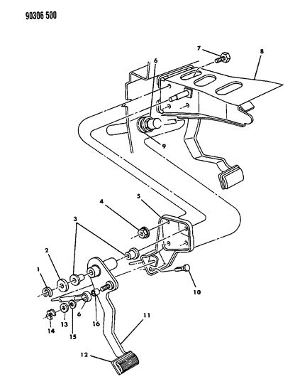 1992 Dodge Dakota Clutch Pedal Diagram
