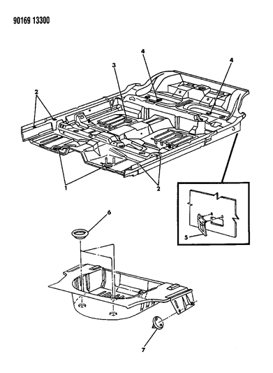 1990 Chrysler New Yorker Floor Pan Plugs Diagram