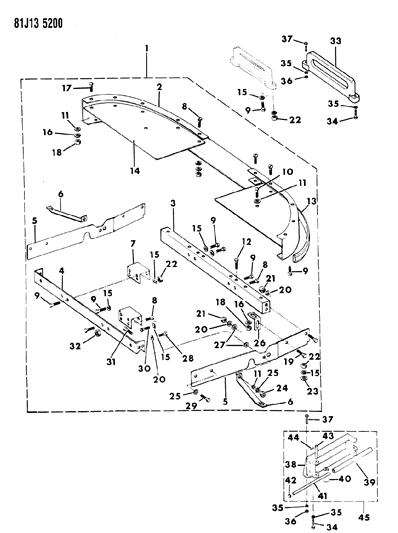 1984 Jeep J10 Nut-Hexagon Diagram for J0120375