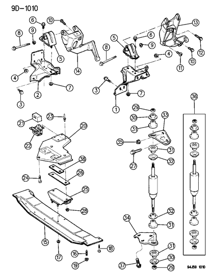 1994 Jeep Cherokee Engine Mounting Diagram