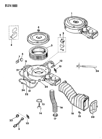 1986 Jeep Grand Wagoneer Air Cleaner Diagram 4