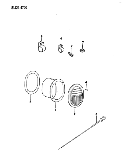 1986 Jeep Grand Wagoneer Air Distribution Ducts Diagram 2