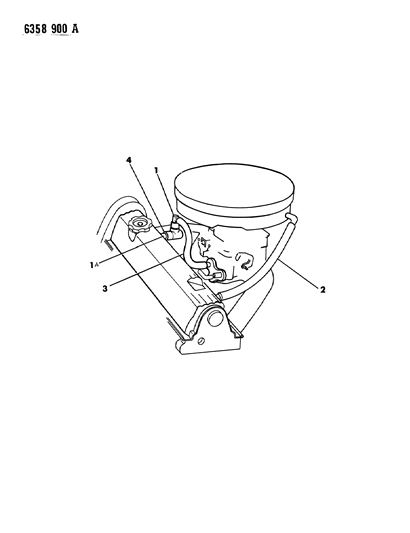 1987 Dodge Dakota Hose-PCV Valve To Cylinder Head Cover Diagram for 4387308