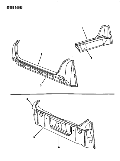 1990 Chrysler Imperial Deck Opening Panel Diagram 2