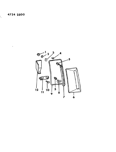 1984 Chrysler Conquest Outlet, Garnish Diagram