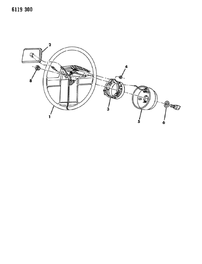 1986 Chrysler Laser Steering Wheel Diagram 2