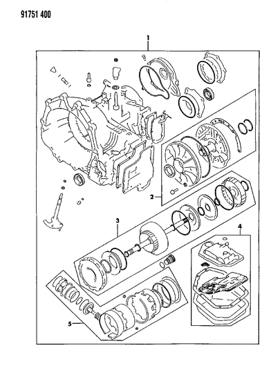 1991 Dodge Stealth Seal & Gasket Package, Repair Automatic Transaxle Diagram 1