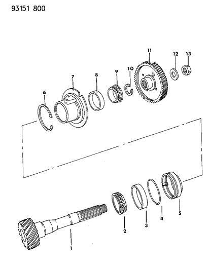 1993 Dodge Spirit Shaft - Transfer Diagram 1