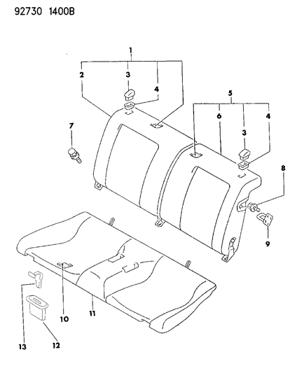 1993 Dodge Stealth Rear Seats Diagram