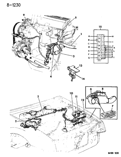 1995 Chrysler LeBaron Wiring - Engine & Related Parts Diagram