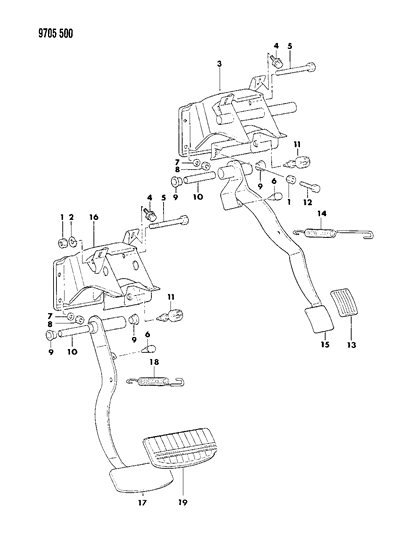 1989 Dodge Ram 50 Brake Pedal Diagram