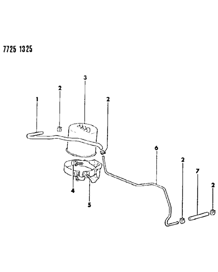 1988 Dodge Colt Vapor Canister Diagram 2