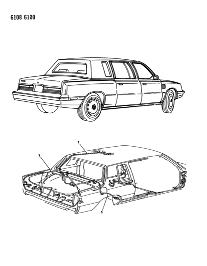 1986 Chrysler LeBaron Wiring - Body & Accessories Diagram 2