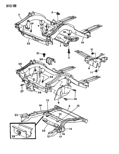 1989 Dodge Omni Frame Diagram