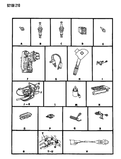 1992 Chrysler LeBaron Switches Diagram