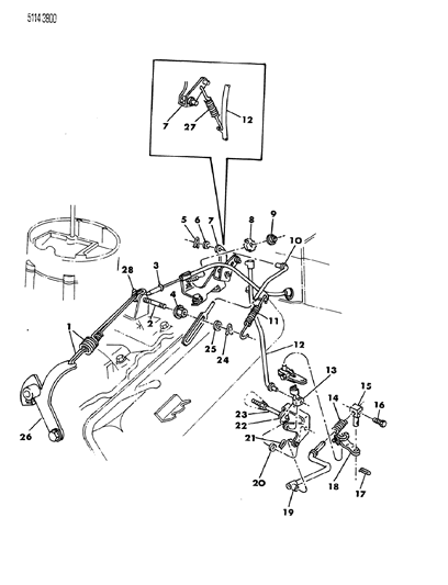 1985 Chrysler Fifth Avenue Throttle Control Diagram 3