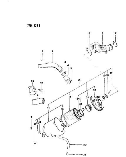 1988 Chrysler Conquest Air Cleaner Diagram