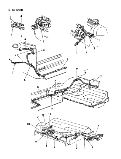 1986 Chrysler LeBaron Fuel Lines Diagram