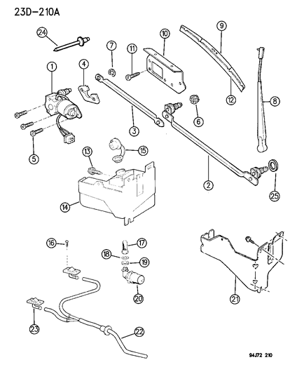 56030005 - Genuine Mopar Motor-WIPER Windshield WIPER