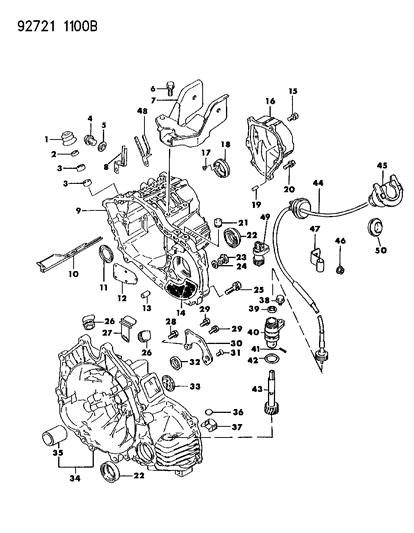 1994 Dodge Stealth Bearing Pkg Diagram for MD725928