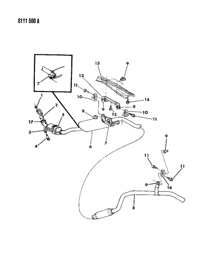 1988 Dodge Grand Caravan Exhaust System Diagram 2