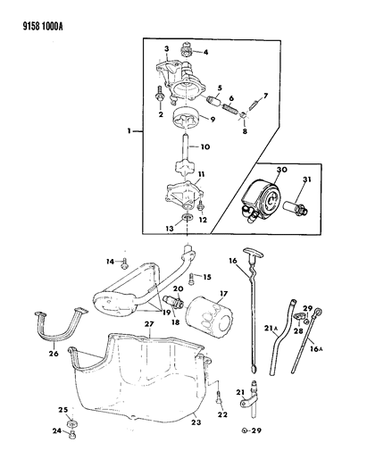 1989 Dodge Lancer Engine Oiling Diagram 1