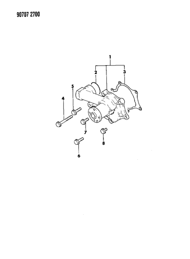 1990 Dodge Colt Water Pump Diagram 1