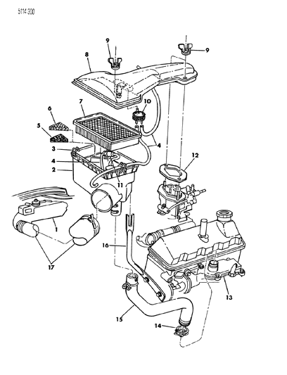 1985 Dodge Daytona Air Cleaner Diagram 3