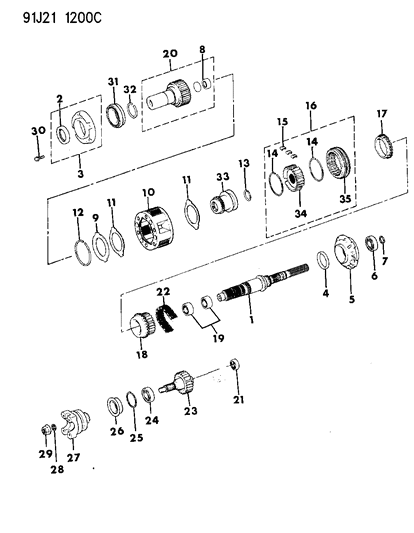 1993 Jeep Cherokee Gear Train Diagram 1