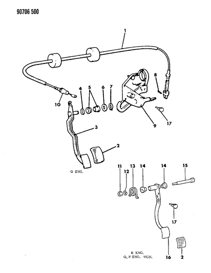 1990 Dodge Colt Clutch Pedal Diagram 2