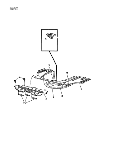 1985 Dodge Daytona Floor Pan Rear Diagram