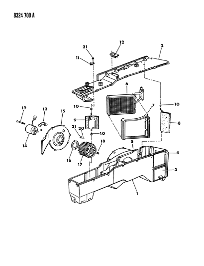 1988 Dodge D150 Heater Unit Diagram