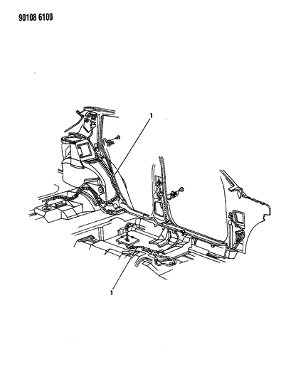 1990 Dodge Shadow Wiring - Body & Accessories Diagram