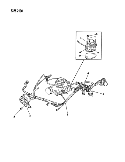 1988 Dodge D150 EGR System Diagram 2