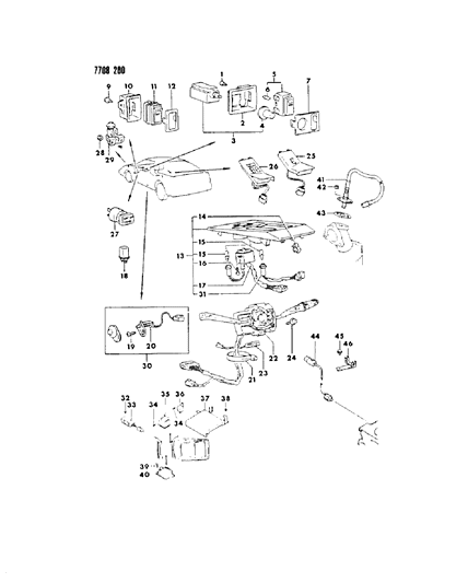 1987 Chrysler Conquest Switches & Electrical Controls Diagram