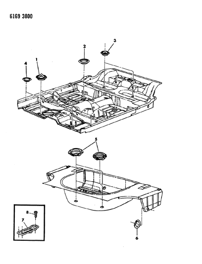 1986 Chrysler LeBaron Plugs Floor Pan Diagram