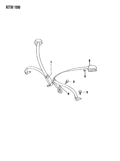 1994 Dodge Stealth Rear Seat Belt Diagram