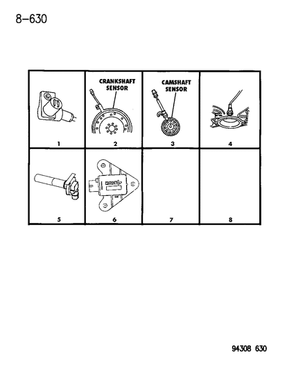 1994 Dodge Ram 3500 Sensor-D.I.S. CAMSHAFT Reference Diagram for 56027860