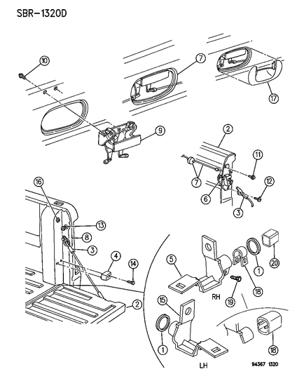 1995 Dodge Ram 1500 Tailgate Diagram