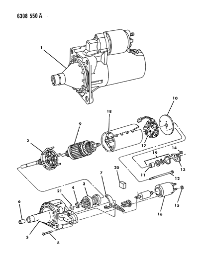 1987 Dodge Dakota Starter Diagram 1