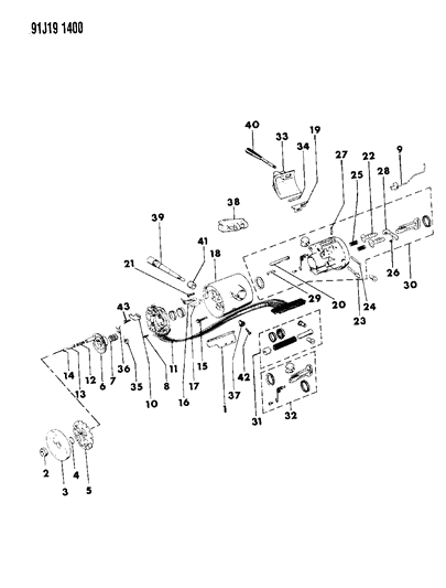 1991 Jeep Cherokee Housing - Steering Column Upper Diagram 3