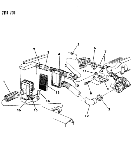 1987 Chrysler Town & Country Air Cleaner Diagram 6