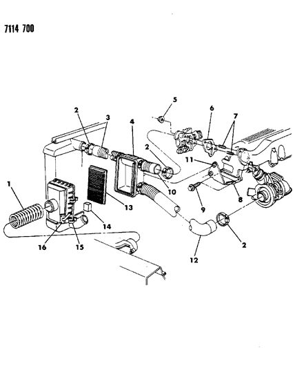 1987 Dodge Aries Air Cleaner Diagram 6