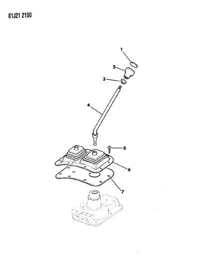 1985 Jeep Grand Wagoneer Controls, Gearshift Diagram 4