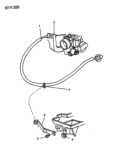 1992 Chrysler Town & Country Throttle Control Diagram 4